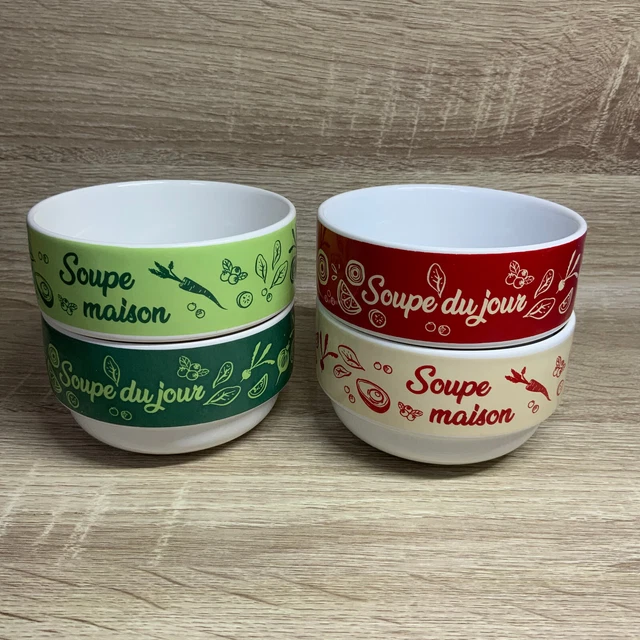 Lot De 3 Bols Françoise Saget Motif Rennes De Noël - Neufs, Parfaits Pour La Décoration De Fêtes