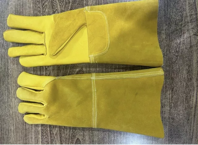 Premium Gold Leather Welders / Welding / Blacksmith / Apron & TIG Gloves 3