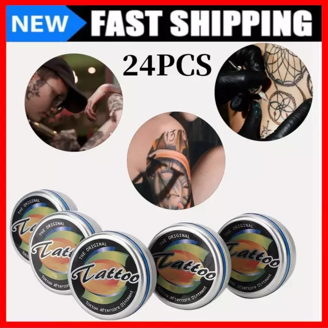 24 piezas CUIDADO POSTERIOR DEL TATUAJE Bálsamo de roca fuerte Crema Protección Ungüento Curación de la Piel