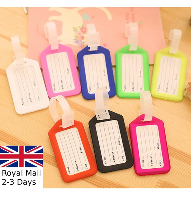 Luggage Tags Suitcase Baggage Holiday Travel ID Tag with Straps & Address Label
