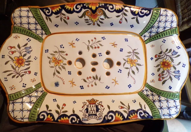 plat asperge porcelaine Henri Delcourt Boulogne-sur-Mer decor Rouen le Pouliguen