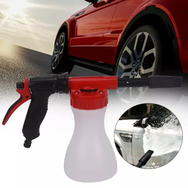 Snow Foam Car Wash Spray Gun Lance Uses Hose Pipe Multifunctional 900ml Bottle