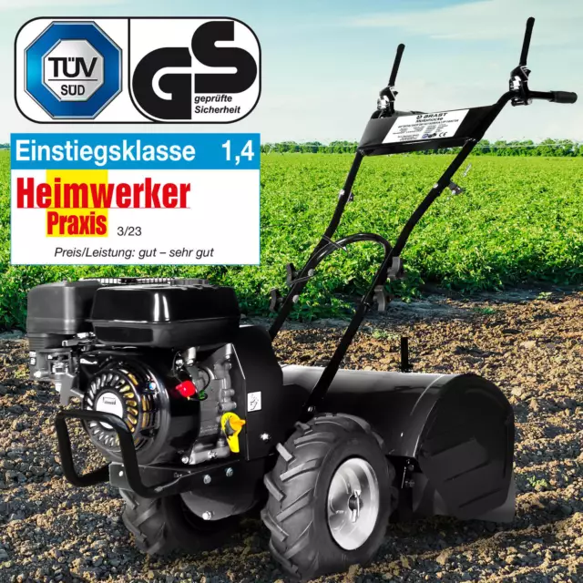 BRAST Motorhacke Benzin Ackerfräse 5,15kW(7PS) Selbstantrieb Gartenfräse AF7000