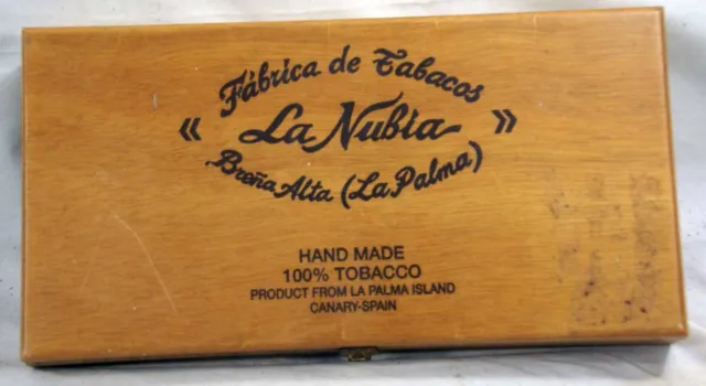 La Nubia Wooden Cigar Box - from La Palma Island, Canary-Spain