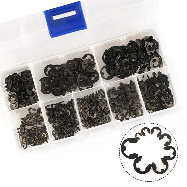 Assortiment de clips E C Circlip pièces de rechange de rechange en acier inoxyd