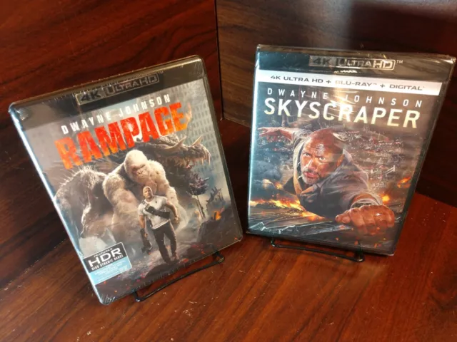 Skyscraper +Rampage  (4K UHD Discs) Brand NEW (Sealed)-Shipping with Tracking!