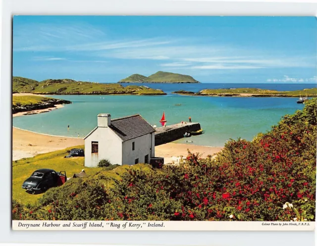 Postcard Derrynane Harbour and Scariff Island, "Ring of Kerry", Ireland