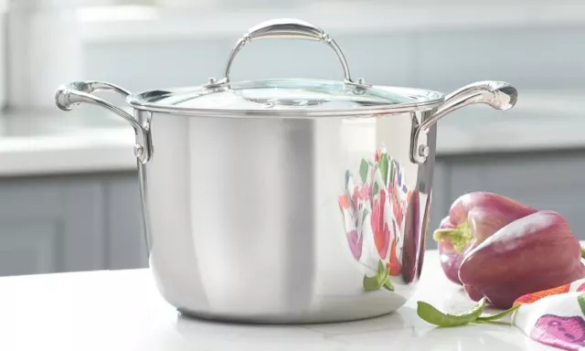 Princess Heritage Tri-Ply Stainless 18-Qt. Stockpot with Steaming Basket  (5747)