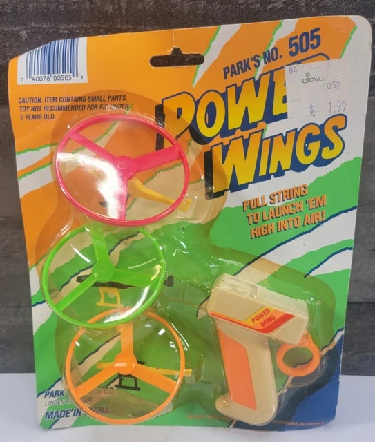 VTG NEW PARK PLASTICS Power Wings Pull String 3 Pack Helicopters No