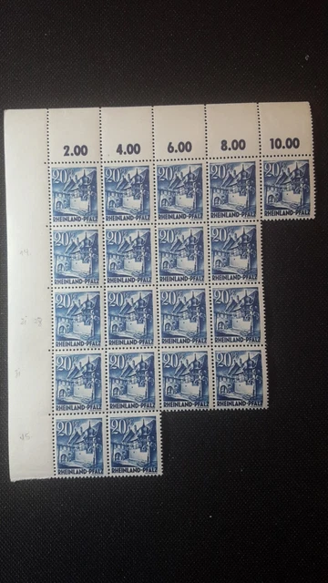 Französische Zone Rheinland-Pfalz Michel Nr 7l Plattenfehler postfrisch