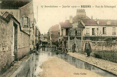 BEZONS Inondations Janvier 1910  Rue de Sébastopol
