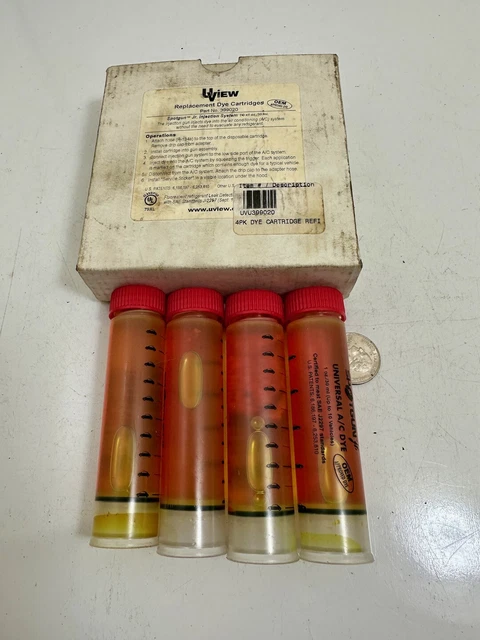 UVIEW REPLACEMENT DYE CARTRIDGES Spotgun Injection System 399020 New/Old