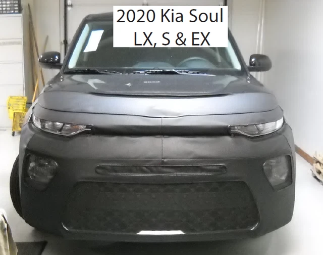 thumbnail image 2 of LeBra Front End Mask / Bra Cover For 2022-2024 Kia Forte FE & LXS – Black, Leather Grain Vinyl 2 of 3