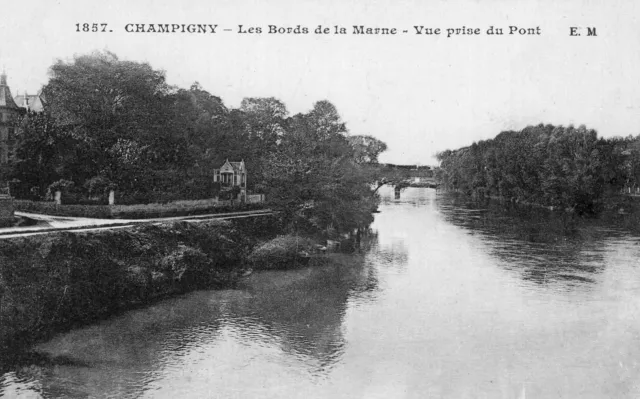 *1385 cpa Champigny - les Bords de la Marne