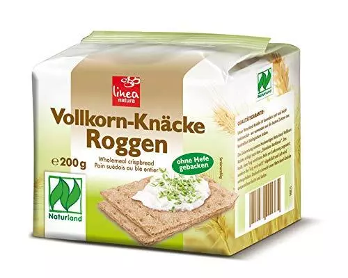 9x 200g Linea Natura Roggen Vollkorn Knäcke Knäckebrot ohne Hefe NEU MHD 9/24