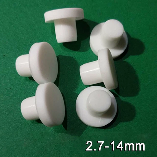 5er-Pack Silikon-Gummi-Lochstopfen, Weich & Flexibel, T-Form, Für 14–15 Mm Löcher, Weiß