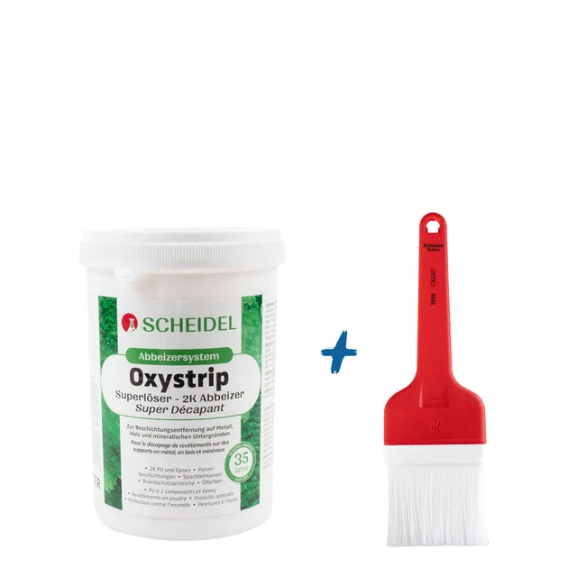 Scheidel Oxystrip Supersolvente 2K Sverniciatore 1L + Pennello Sgravio 70mm