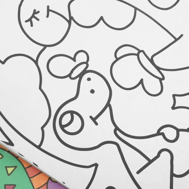 WEDAMOO Kit Borsette Da Colorare Per Bambini - 12 Buste In Tessuto Non Tessuto Fai-da-te + 6 Pastelli Impilabili (12 Colori) - Ideale Per Feste E Scuola
