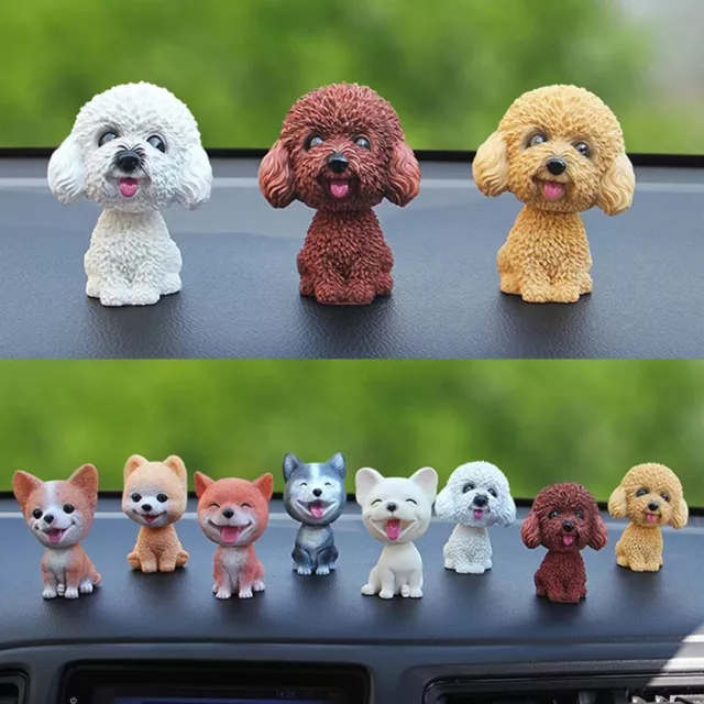 Dog Shaking Head, Resin Shaking Head Dogs, Car Decoration Nodding Dog  Ornaments, Car Interior Resin Dog Ornaments, Bobbleheads for Car Dashboard