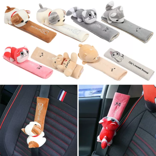 Flannel Car Cartoon Shoulder Strap Safety Belt Protector Shoulder Guard