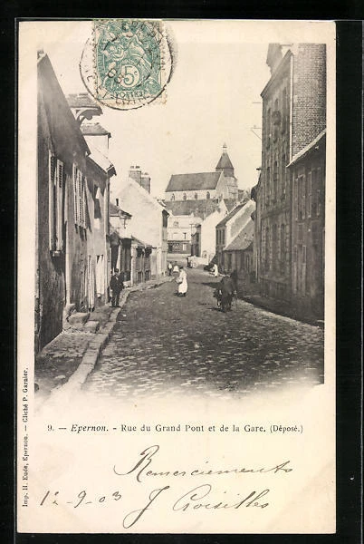 CPA Épernon, Rue du Grand-Pont et de la Gare
