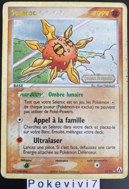 Carte Pokemon SOLAROC 25/92 Rare REVERSE Bloc EX Créateurs de Légendes FR