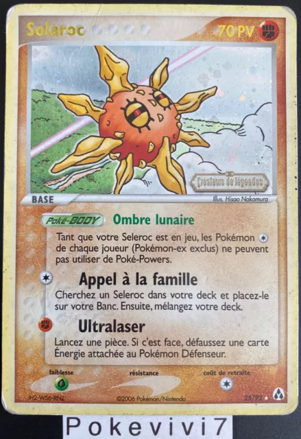 SOLAROC 25/92 Pokemon Card Rare REVERSE Block EX Legend Makers FR