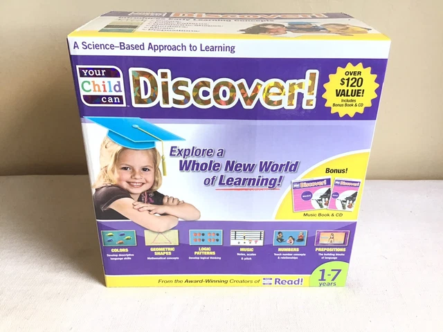 Brand New Your Child Can Discover Early Learning Concepts DVD Book Set Ages 1-7