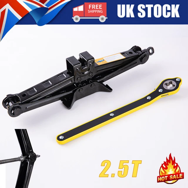 2.5 TON TONNE Scissor Jack Lift Wind Up for Car Van Garage £16.50