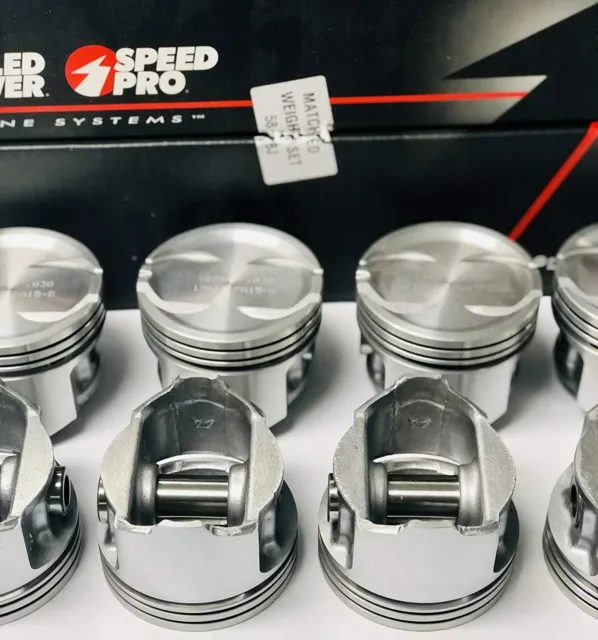 SEALED POWER Pistons/8+CAST Rings for AMC Jeep 304 Gremlin Rambler 1970-83 +.030 2