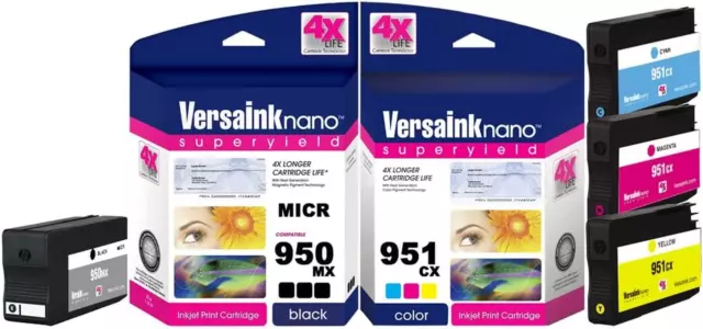 Versaink-Nano HP 950 MX Black MICR Ink Cartridge for Check Printing