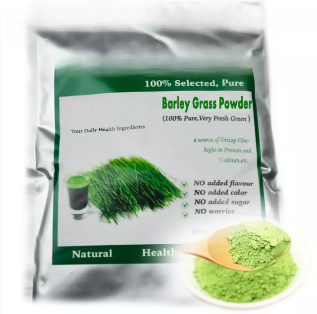 HELLOYOUNG Hierba de Cebada Verde Fresca Pura en Polvo 4KG-100%Pura Sabor Fuerte