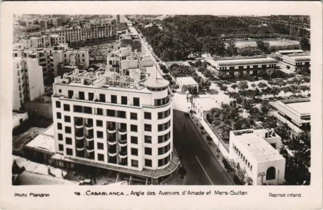 CPA AK CASABLANCA Avenue d'Amade et Mers-Sultan MOROC (23073)
