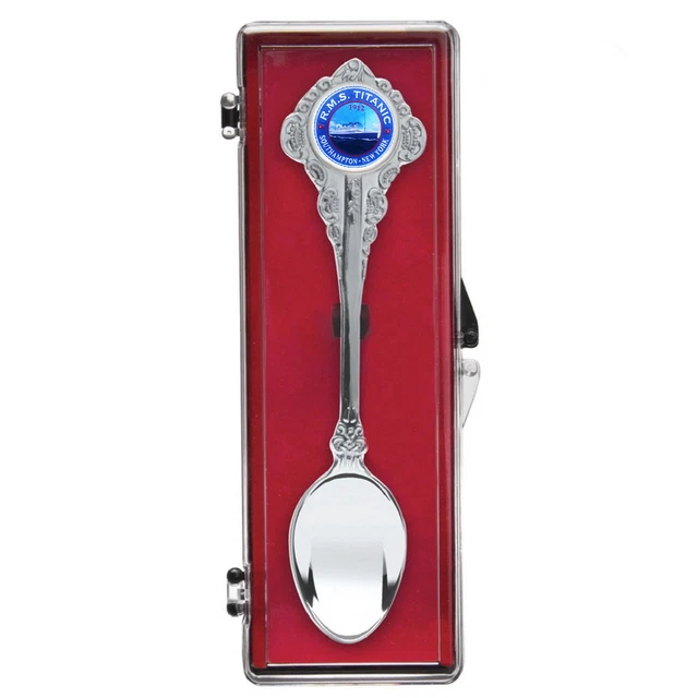 Titanic Spoon Collectors Souvenir with hanging display case