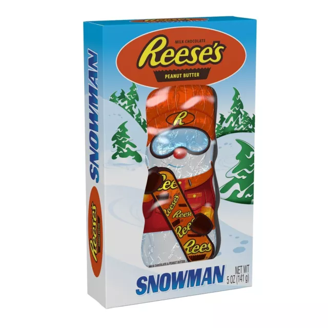 Reese's Milk Chocolate Peanut Butter Snowman Christmas Candy, Box 5 oz