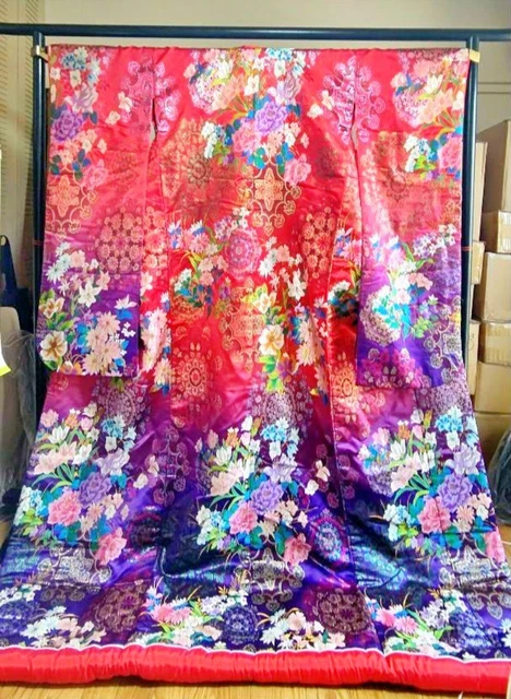 Japanese Kimono Uchikake Wedding Pure Silk  japan 198