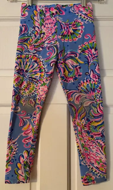 LILLY PULITZER Maia Leggings Size Medium (6-7) Blue Abstract Print Girl’s