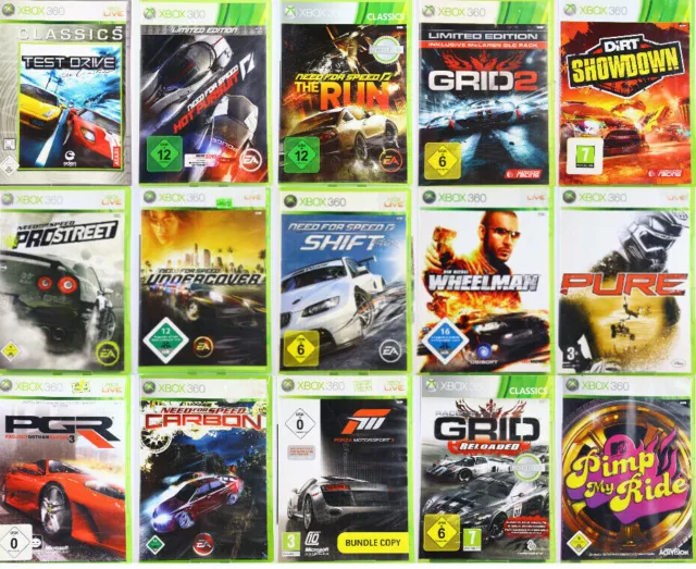 Xbox 360 PAL Rennspiele Racing Need for Speed Grid Spielesammlung zum Auswählen