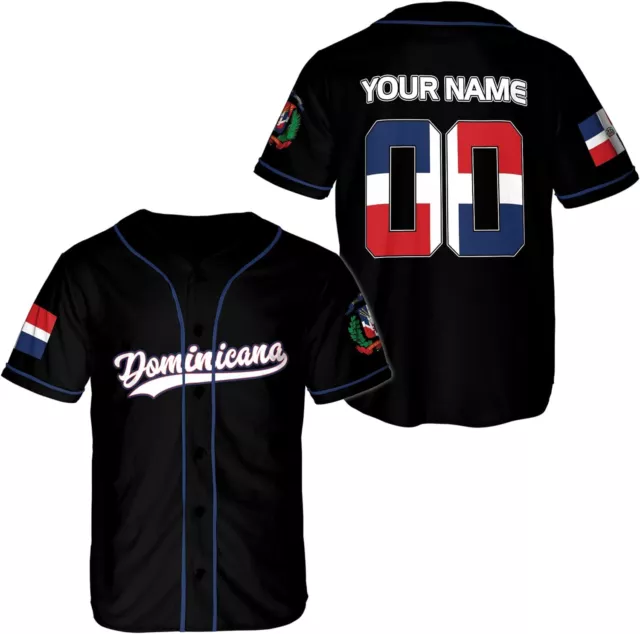 Personalized Dominican Pride Republica Dominicana Baseball Jersey Shirt XS-5XL