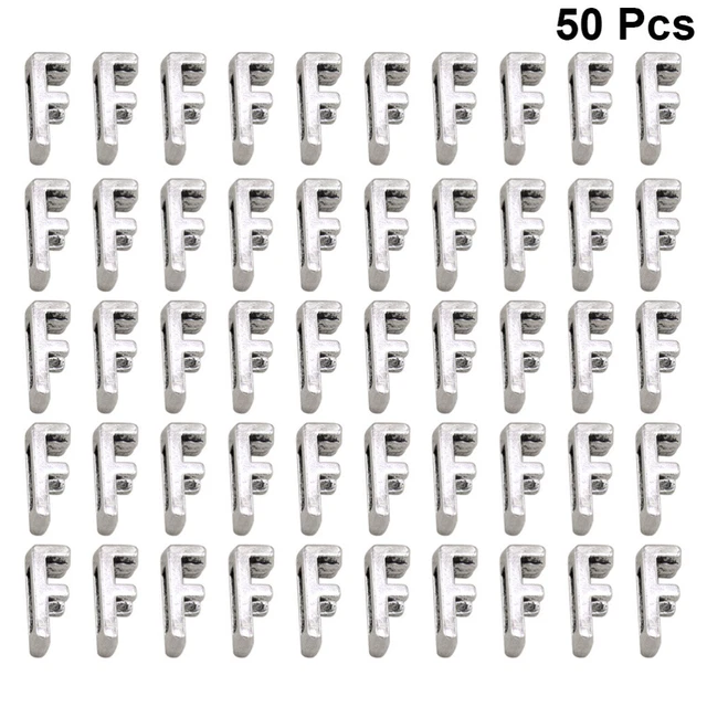 50 Pcs M Jewelry Making Pendants Antique Charm Letter Charms