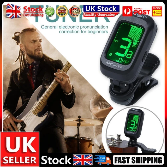 Violin Ukulele Bass Clip-on LCD Display Tuning for Beginners Stringed Musical UK