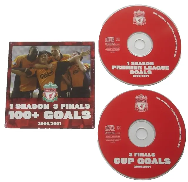 Liverpool FC 1 Season 3 Finals 100+ Goals 2000/2001 2 x CD