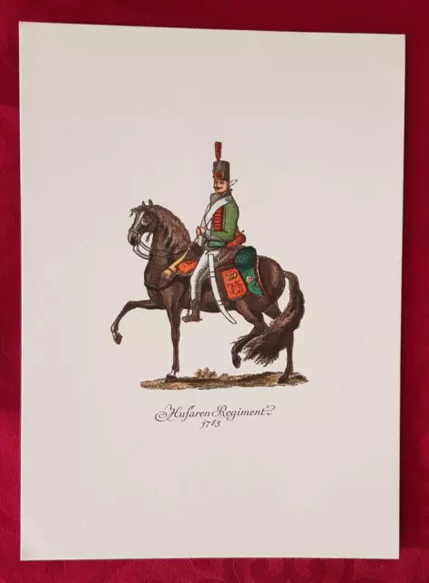 Lithographie, Husaren Regiment, 1783