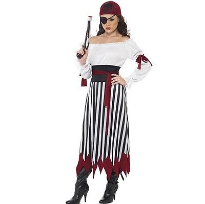 Castaway Adulti Costume pirata Lady Sexy Fanciulla Costume Caraibi Taglia 8-16 
