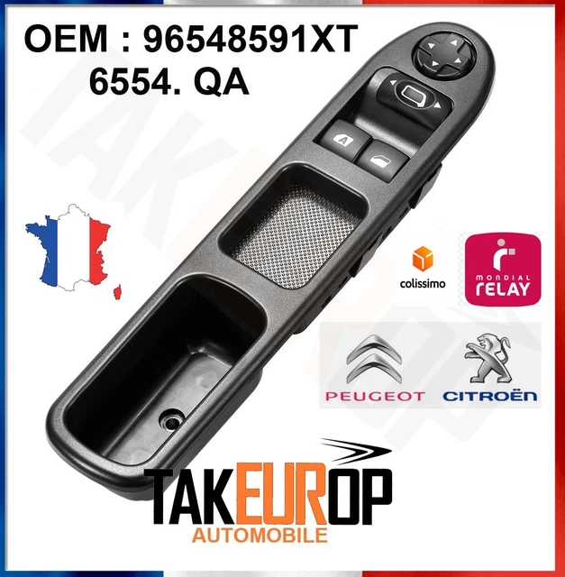 Interrupteur Lève-vitre Peugeot 207 Gauche Avant – Modèle NTY, Neuf, Pour 2006-2013