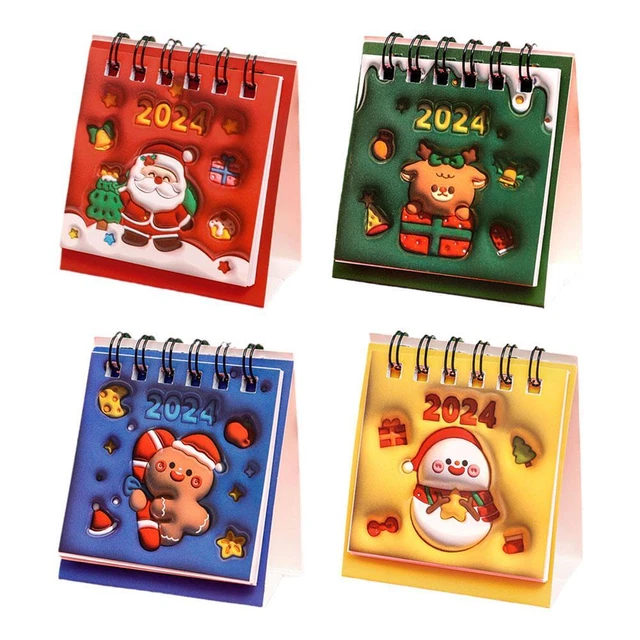 MINI DESK CALENDAR 2024 Mini Christmas Daily Schedule 1.32 PicClick