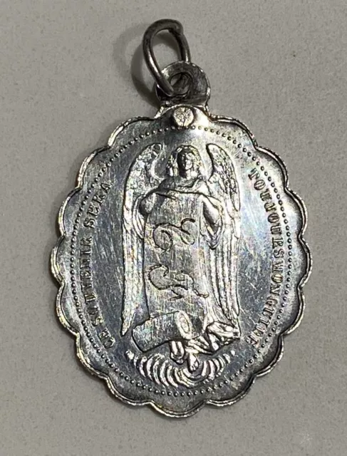 Médaille religieuse " Saint Ange " - argent massif