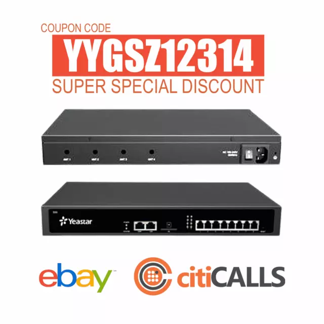 YeaStar S50 S50-000 VoIP SIP IP PBX 50 Ext IVR VM Skype 0 FXS 0 FXO 0 GSM