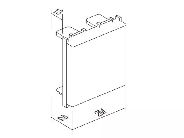 Blindblende Modul Blende 2M Verschlusskappe schwarz TM22SB PD12 Einsatz 8733 2