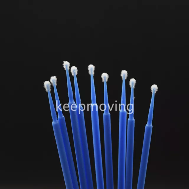 100 Pcs Dental Disposable Micro Applicator Brush Bendable 2.5mm Blue Regular